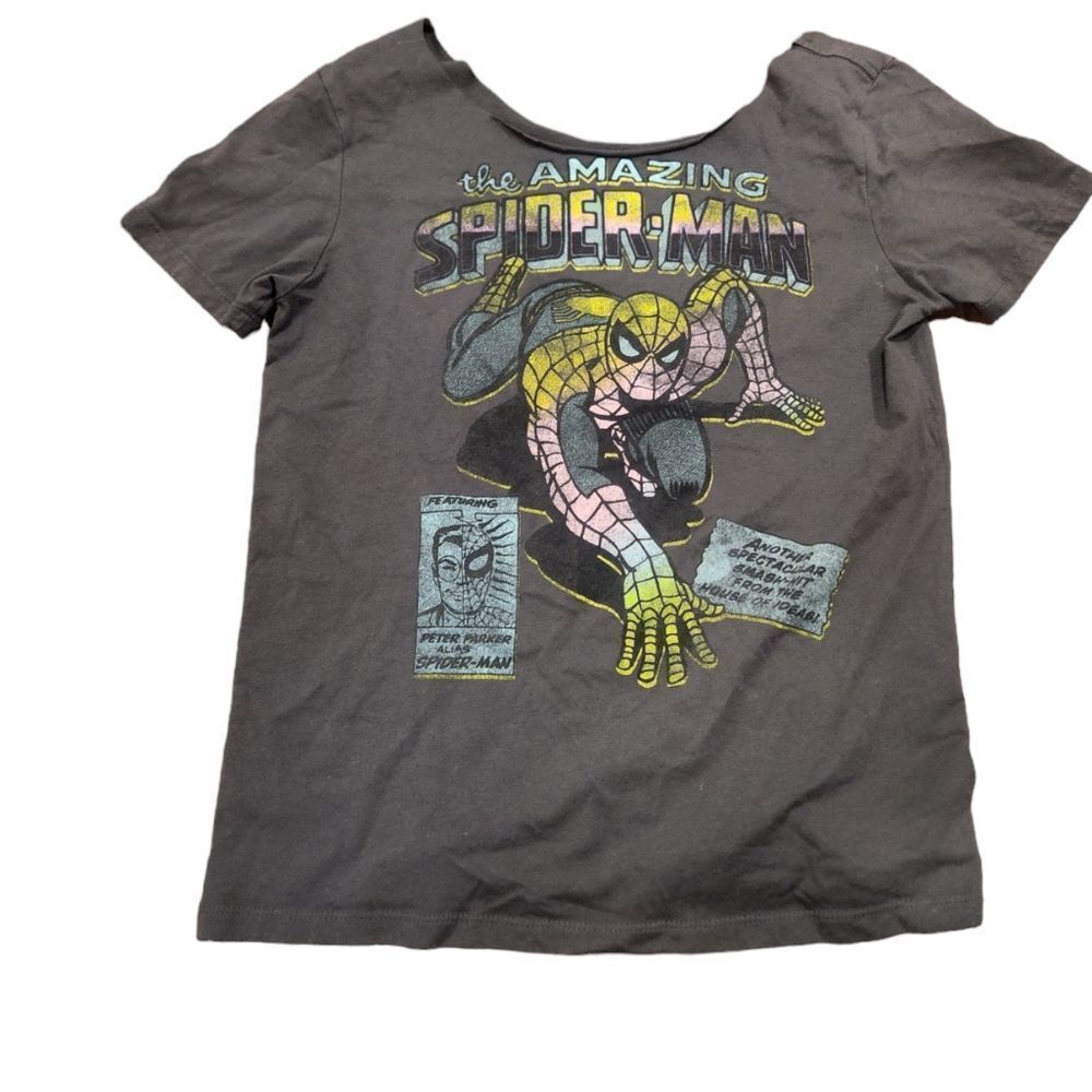 Spiderman women's gray t-shirt size small